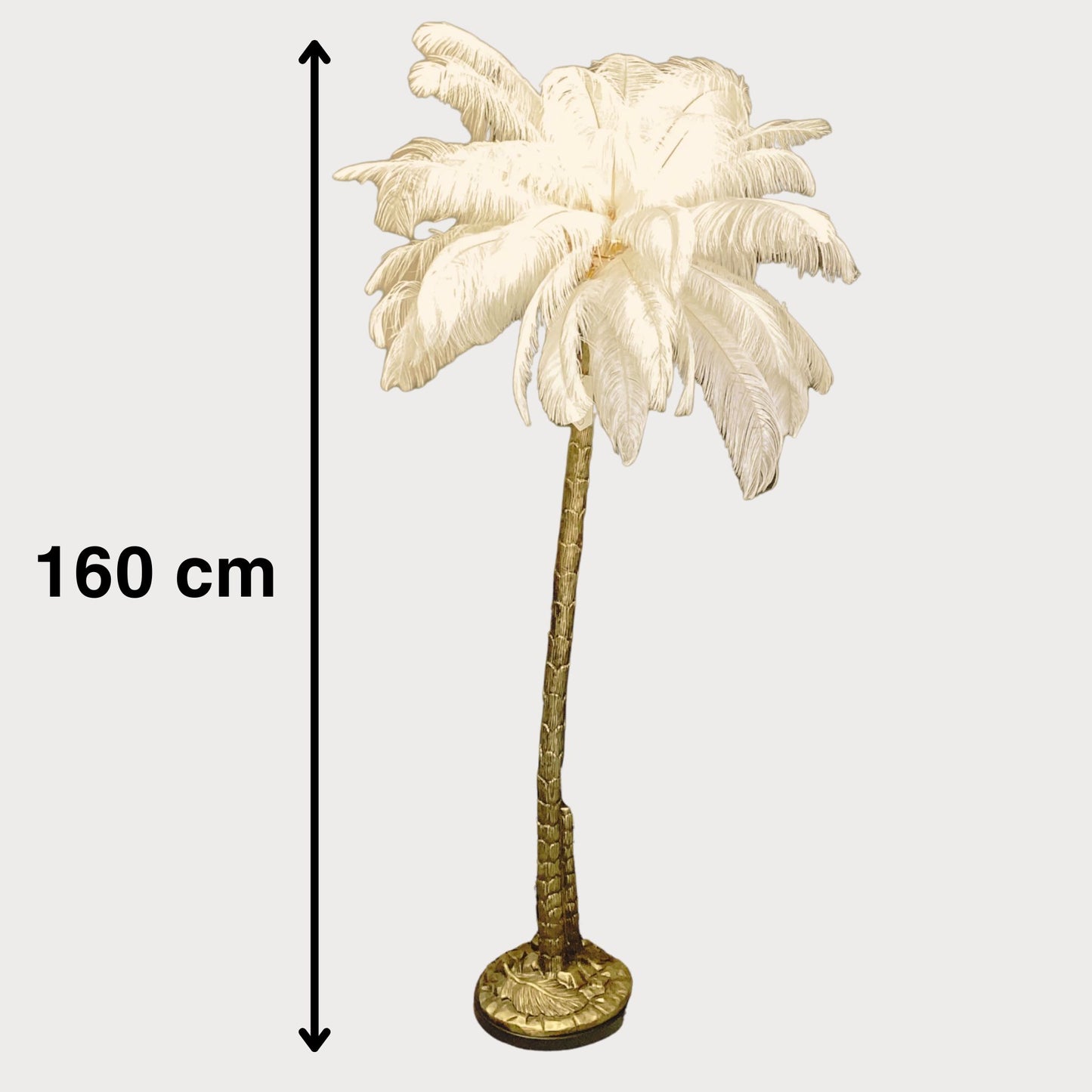 White Feather Palm Floor Lamp