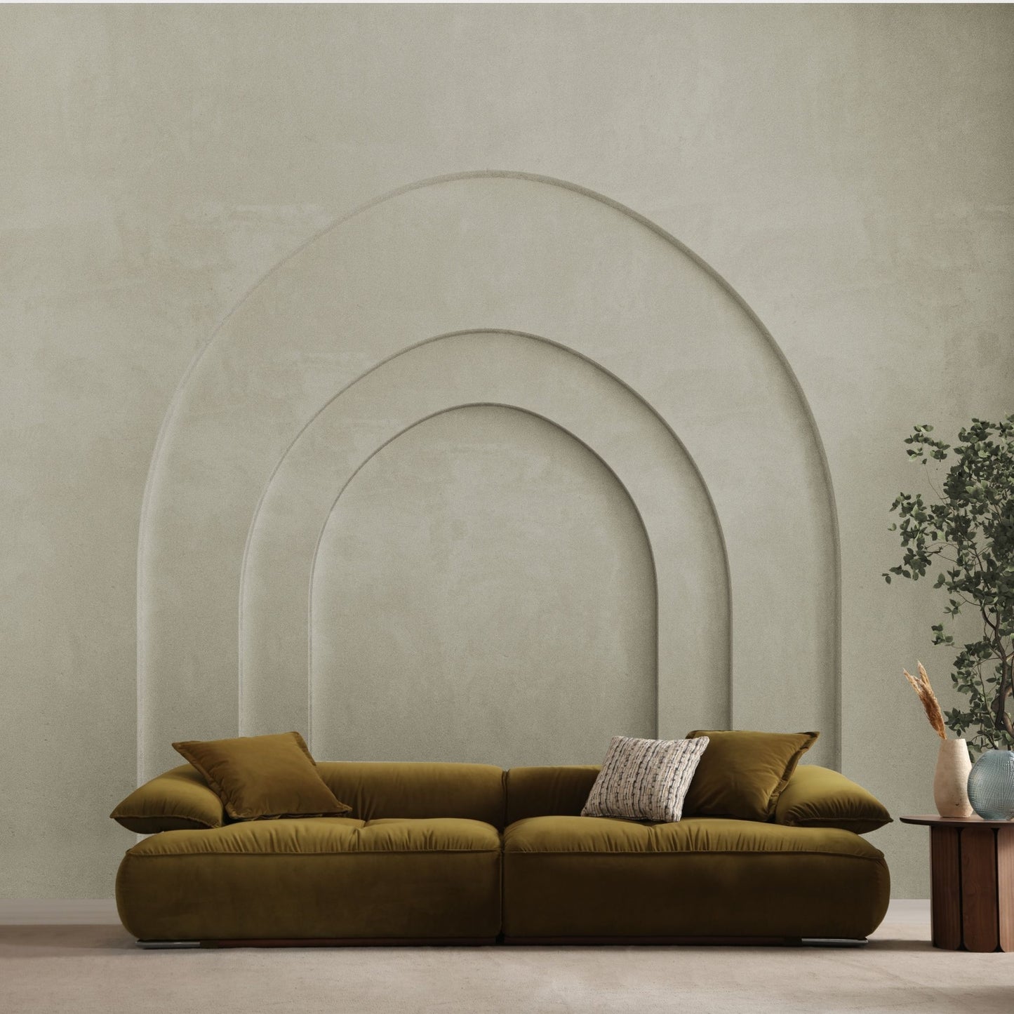 Cozy Velvet Sofa