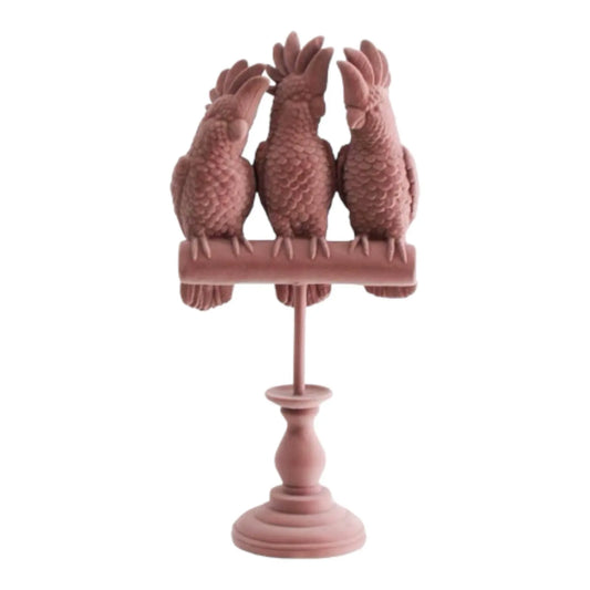 Triple Parrot Figurine