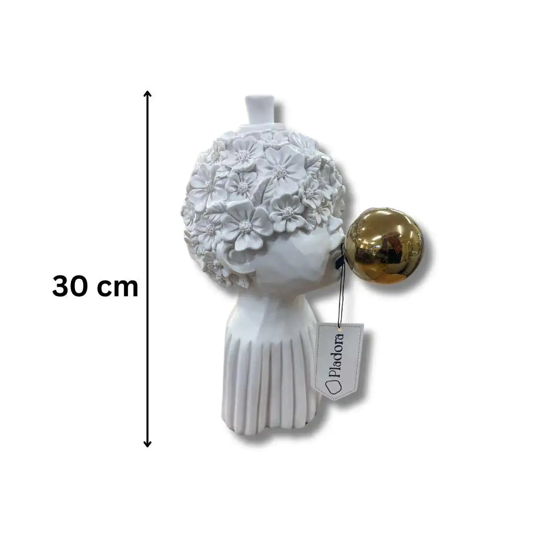 Floral Bubble Head Statue