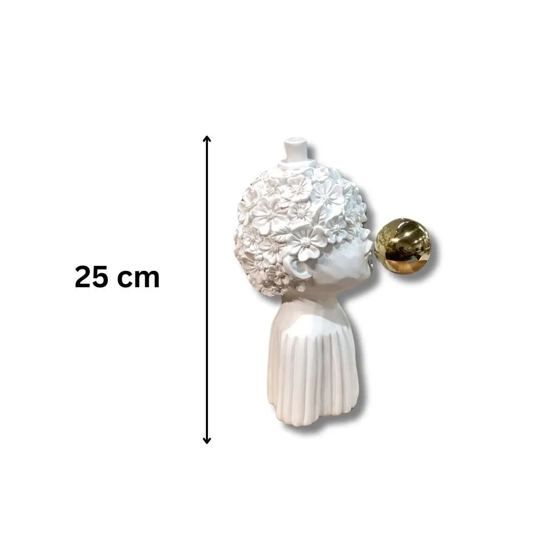 Floral Bubble Head Statue