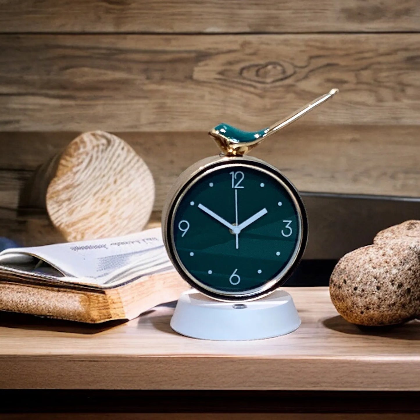 Graceful Songbird Table Clock