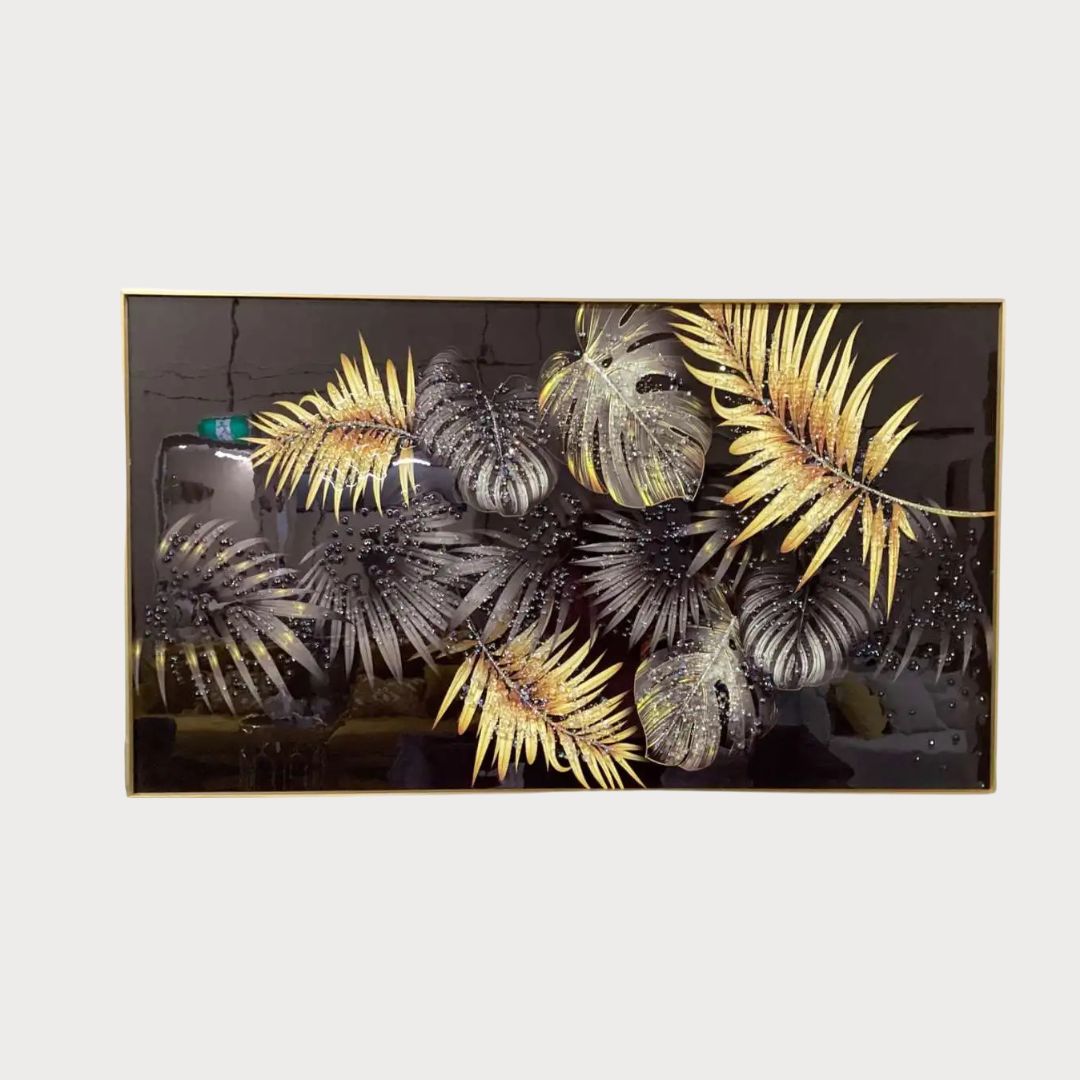 Golden Palm Fronds Wall Art