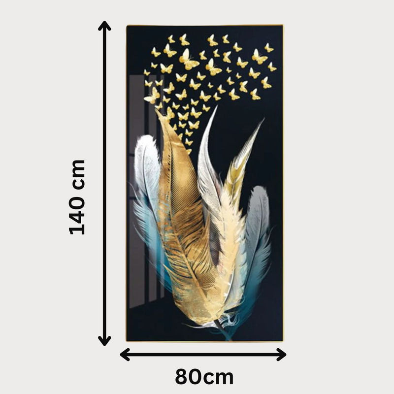 Feather & Butterflies Wall Art