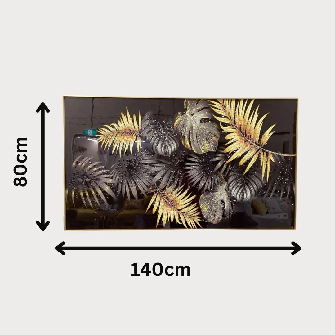 Golden Palm Fronds Wall Art