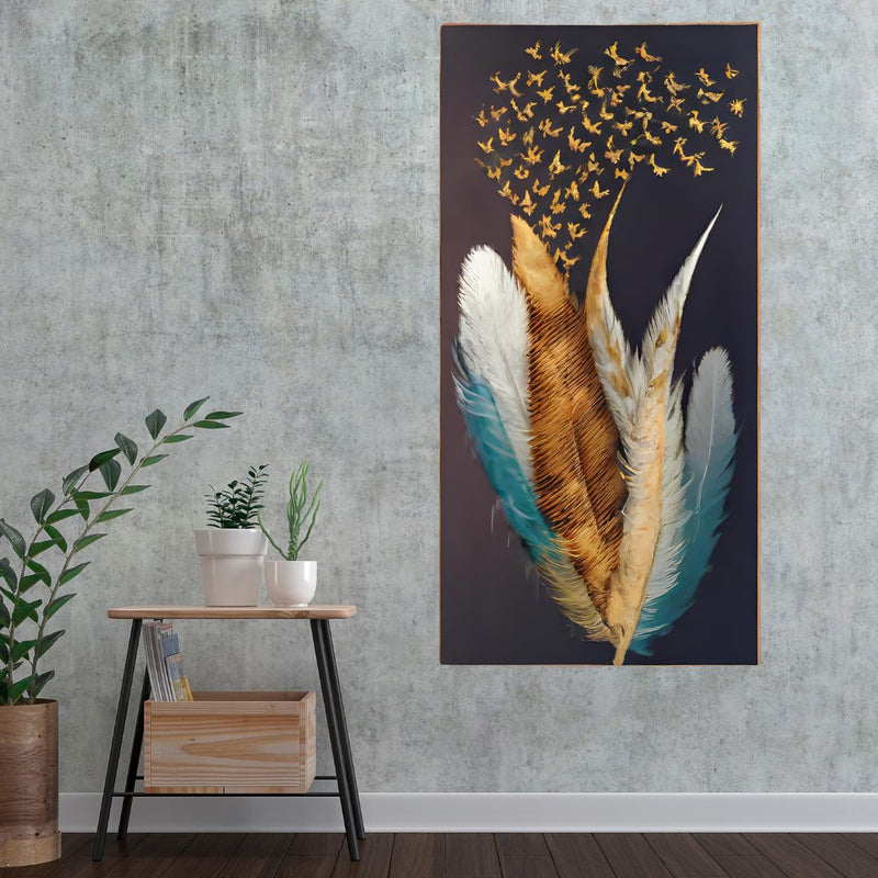 Feather & Butterflies Wall Art