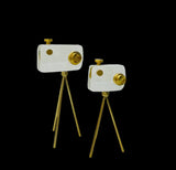 Golden Tripod Camera Decor