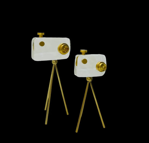 Golden Tripod Camera Decor
