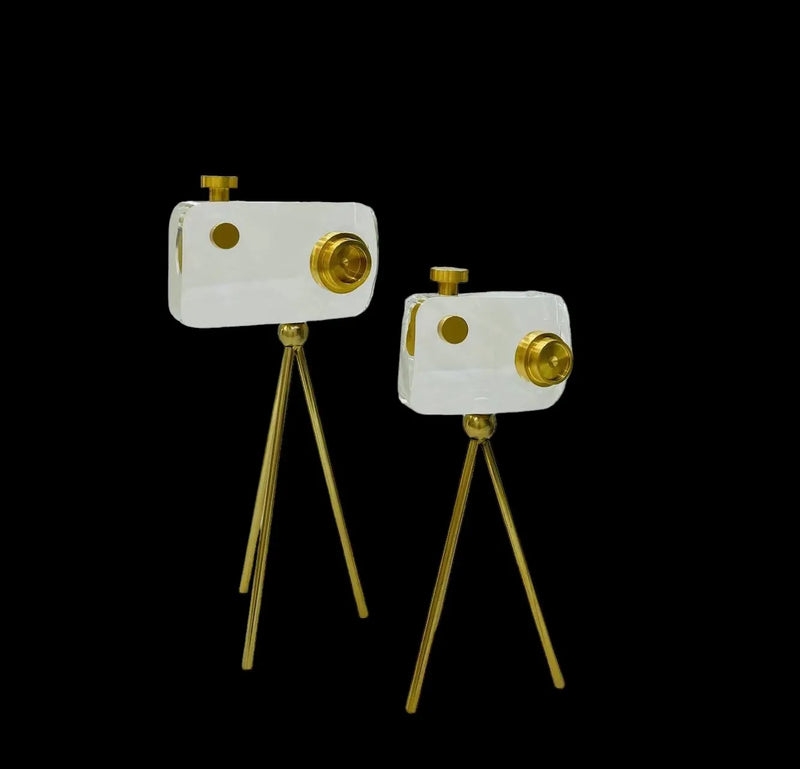 Golden Tripod Camera Decor
