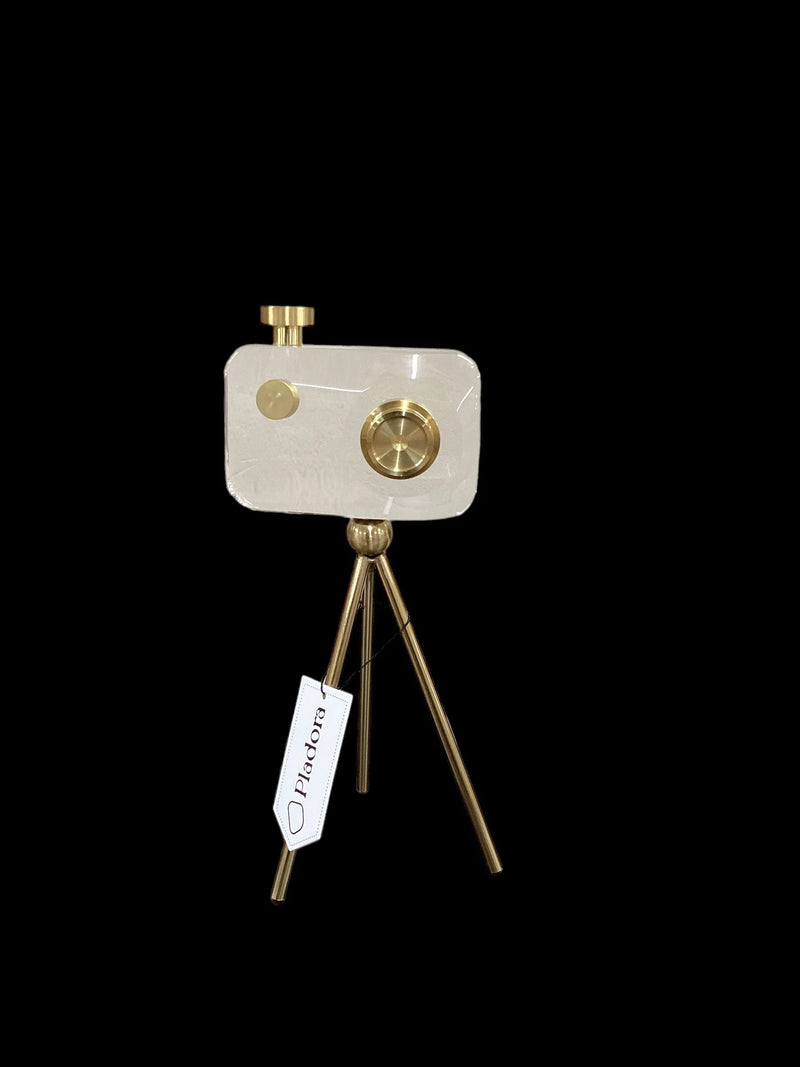 Golden Tripod Camera Decor