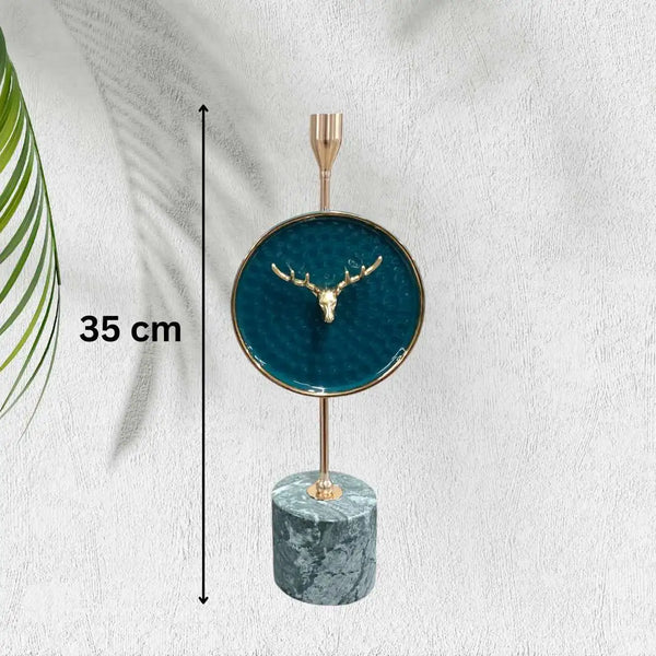 Green Circular Candle Holders