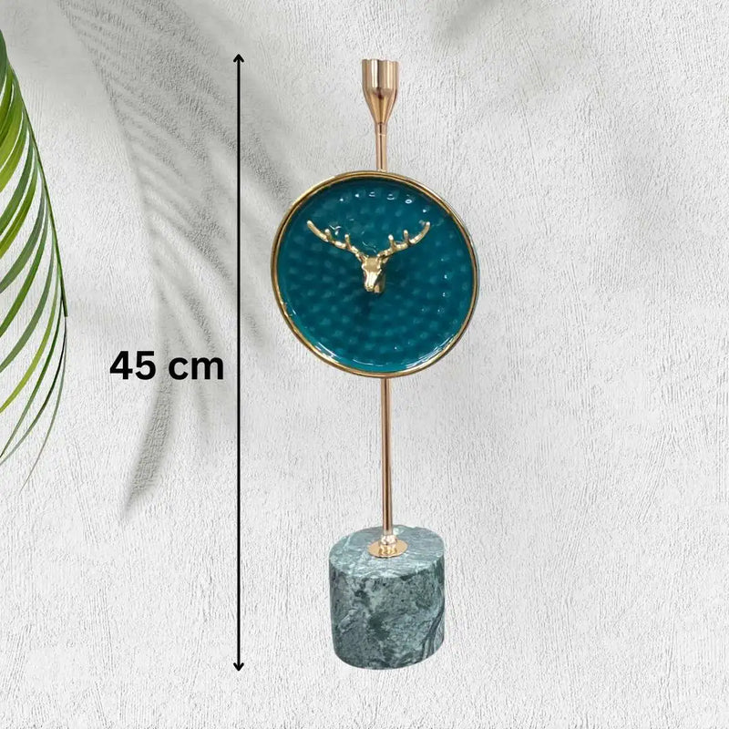 Green Circular Candle Holders
