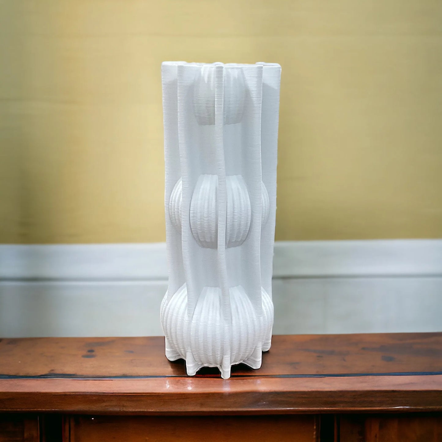Modern Sculptural White Vase