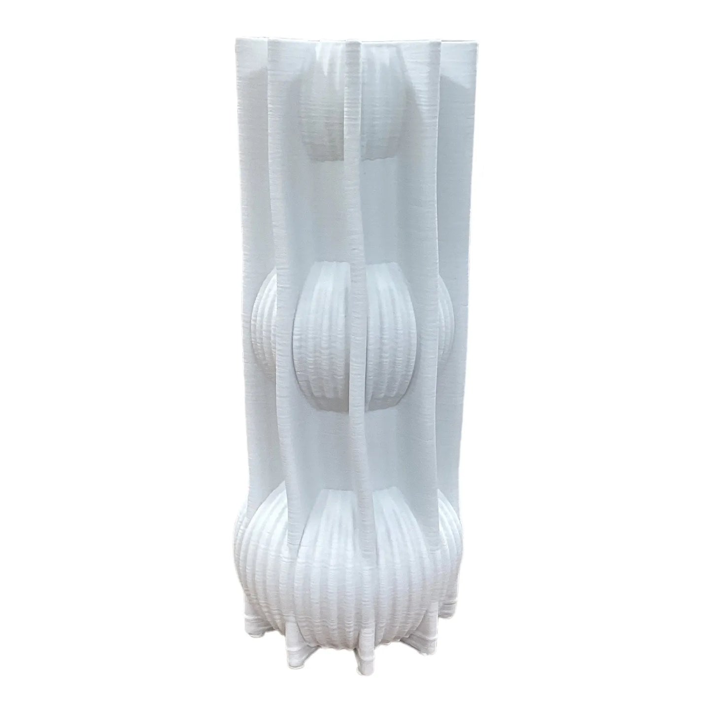 Modern Sculptural White Vase