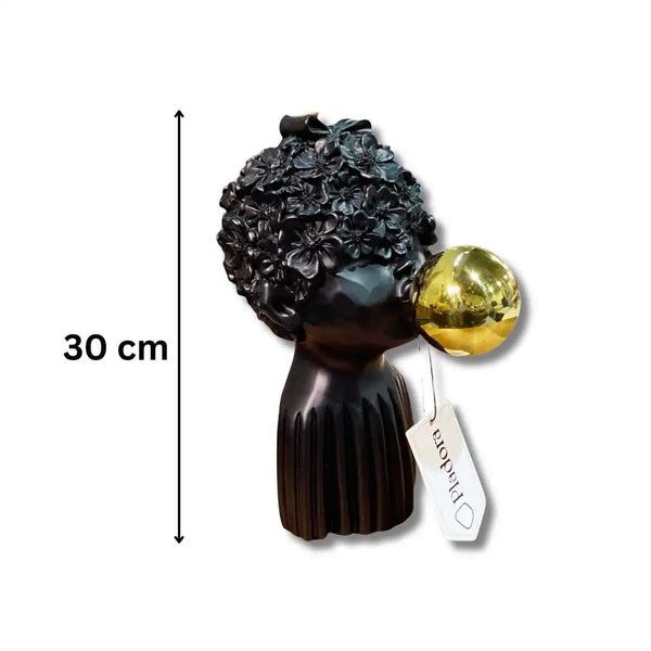 Floral Bubble Head Statue