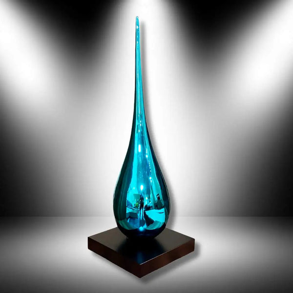 Blue Teardrop Sculpture
