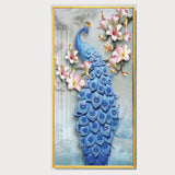 Majestic Blue Peacock LED Wall Art