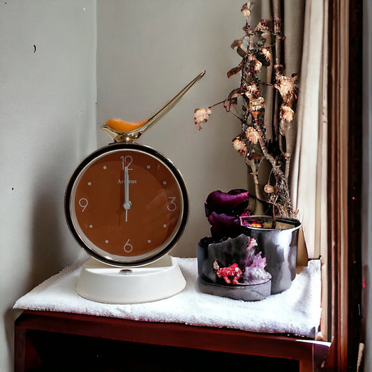 Graceful Songbird Table Clock