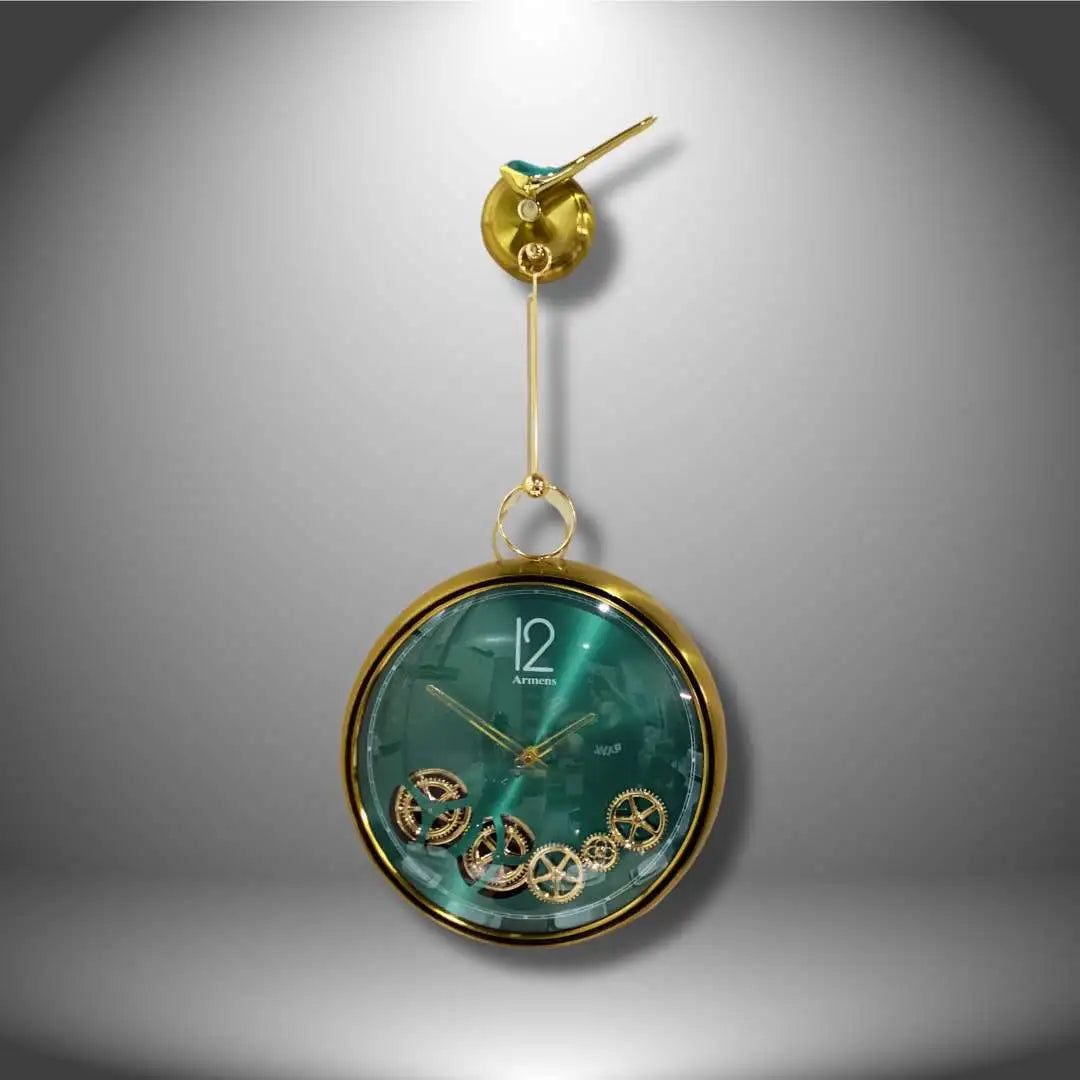 Elegant Suspended Gear Wall Clock